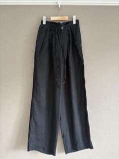 マーカウェア ワイドパンツ ブラック ヘンプ100%のサムネイル