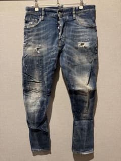 DSQUARED2 Tidy Biker Jean ペイント ダメージデニム42のサムネイル
