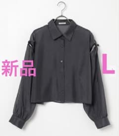 新品タグ付き♡ハニーズ♡肩リボンショート丈シャツのサムネイル