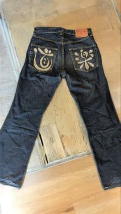 EVISU 道楽レインボー刺繍 デニム 30x35 EVISU 道楽レインボー刺繍 デニム 30x35 - メルカリ
