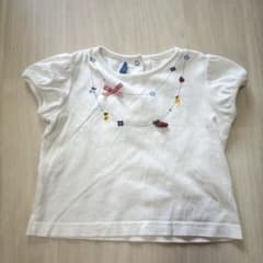 familiar 美品 リボン さくらんぼ 半袖カットソー リバーシブル