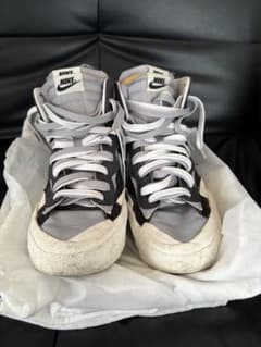 NIKE sacai Blazer Mid ブラック グレー スニーカーのサムネイル