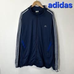 adidas】Y2K トラックジャケット 刺繍 3本ライン 2XL ネイビー - メルカリ
