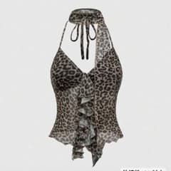 SHEIN ヒョウ柄　レオパード　ホルターネック ギャルのサムネイル