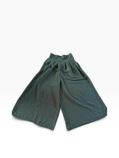 ガウチョパンツ カーキ Mサイズ ウエストゴムのサムネイル