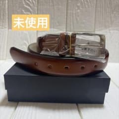 おしゃれ】ENSERIO ECHIGO ブラウンレザーベルト プレゼントにも