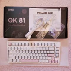 EPOMAKER QK81 75％ メカニカルキーボード ピンク×白 - メルカリ