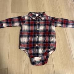 baby GAP チェック柄 長袖 ロンパース 12-18ヶ月のサムネイル