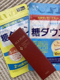 アラプラス　美容液1本、糖ダウンサプリ2袋のサムネイル