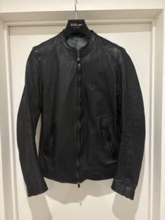 美品バックラッシュ×incarnationドイツベビーカーフ製品染めライダースM 美品バックラッシュ×incarnationドイツベビーカーフ製品染めライダース