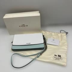 希少】COACH コーチ サフィアーノ レザー ショルダー チェーンバッグ 
