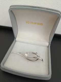 TASAKI　タサキ８ｍｍパール ブローチ シルバー　pearl　silverのサムネイル