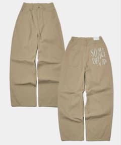 SOME PLACE バルーンフィットワイドコットンパンツ ベージュのサムネイル