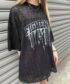 FIGMENTS クロスプリント シアーTシャツのサムネイル