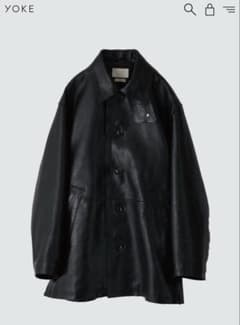 美品YOKE Cut-Off Leather CarCoat BLACKサイズ3のサムネイル