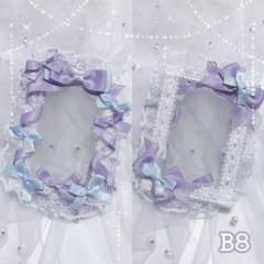 B8 両面使用可能 トレカケース 紫×水色のサムネイル