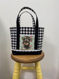 ハンドメイド　トートバッグ　シュナウザーのサムネイル