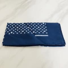 HERMES エルメス ネイビー ハンカチ スカーフ シルク100% - メルカリ