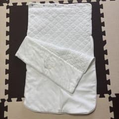 ベビー用 おくるみ ブランケット クマ刺繍 ホワイトのサムネイル