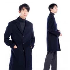 UNIQLO ウールカシミヤチェスターコート ネイビーのサムネイル