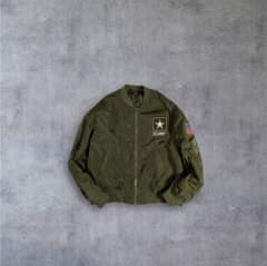 U.S. ARMY MA-1 비행 재킷 XL 와이드 카키 패치