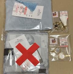 刀剣乱舞　しまむら　鶴丸　エコバッグ　チャーム　前髪クリップ　ポーチ