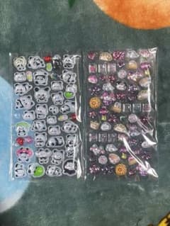 ぷっくりシール パンダとスイーツデザインシールセット 3Dシール 硬いシール