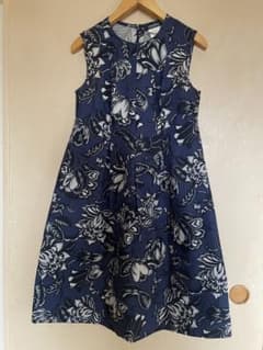 S Max Mara コットン ノースリーブ Aラインワンピース 花柄 40 - メルカリ