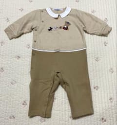 ファミリア　ロンパース・カバーオール　70cm セット売り　まとめ売り familiar - ファミリア 赤 ジャガード織 うさぎ刺繍 ロンパース