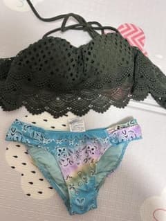 セパレート水着 カーキ×ペイズリー柄のサムネイル
