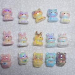 ゆめかわ♡どうぶつ立体ビーズくま5種セットのサムネイル