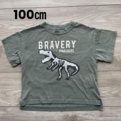 恐竜スパンコールTシャツ 100