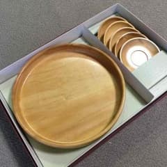 【8月末迄】新品／丸盆と茶托のセットのサムネイル