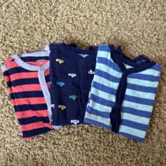65〜70サイズ　半袖ロンパース3点セット　男の子のサムネイル