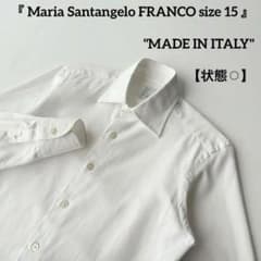 イタリア製 Maria Santangelo 白 セミワイドカラー 長袖 シャツ - メルカリ