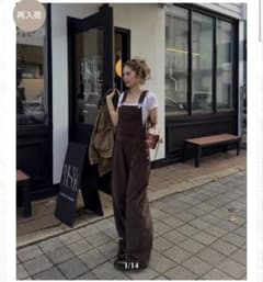 Nalm. コーデュロイリラックスオーバーオール ブラウン - メルカリ