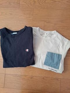 Champion Tシャツ 2枚セット (ベージュ・黒)のサムネイル