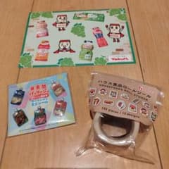 クーリッシュ　ヤクルト　ハウス食品　食べ物シール　3点セットのサムネイル