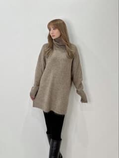 MOCOA'S タートルネック ニット　ブラウンのサムネイル