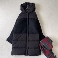 美品】Theory セオリー 切替ダウンコート 異素材 フード付 黒 S - メルカリ