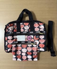 新品LeSportsac × kippisりんご柄ボストンバッグミニポーチ付き - メルカリ