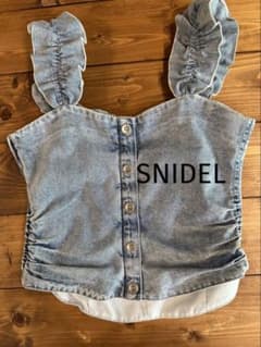 SNIDEL デニム ビスチェ フリルのサムネイル