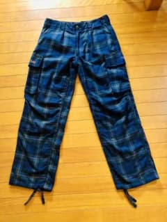W)taps 40% チェックカーゴパンツ　Mのサムネイル