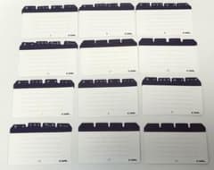 カール事務器 名刺整理箱 No870用インデックスカード、仕切りのサムネイル
