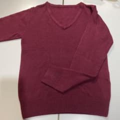 最終値下げ(2月末まで)セーター　レディース　ワインレッド　size: Fのサムネイル