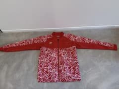 レアYONEX 幾何学模様 レッドシャツ M レアYONEX 幾何学模様 レッドシャツ M レアYONEX 幾何学模様 レッド