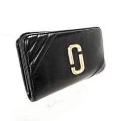 MARC JACOBS 二つ折り財布 ブラック ゴールド金具