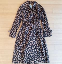 新品 未使用 ミュベール MUVEIL トレンチコート 裏地 レオパード柄 新品 未使用 ミュベール MUVEIL トレンチコート 裏地 レオパード