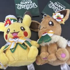 ポケパークカントー 限定 ピカチュウ イーブイ ぬいぐるみ マスコット
