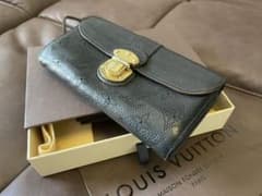 LV.ルイヴィトン，長財布，ポルトフォイユ，イリス，マヒナ，ノワールブラックのサムネイル